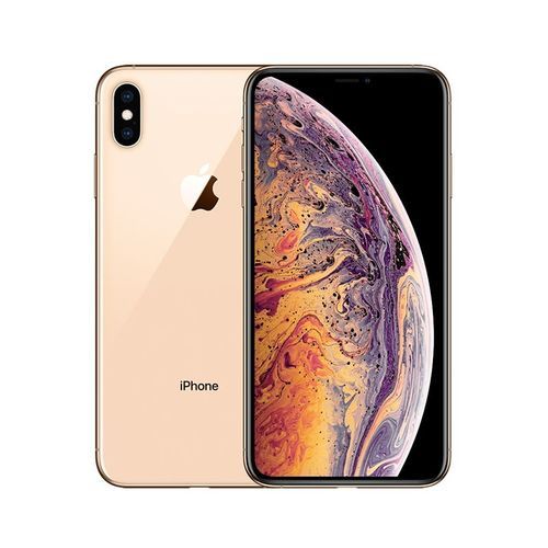 Apple IPhone XS Max (4GB RAM, 64GB ROM) IOS 12 (12MP + 12MP)+7MP (single Sim) Gold & 10D Screen Protector + Silicon Back Case