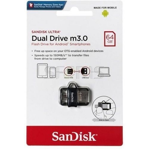 SanDisk 64GB Ultra OTG Dual USB Flash Drive M3.0