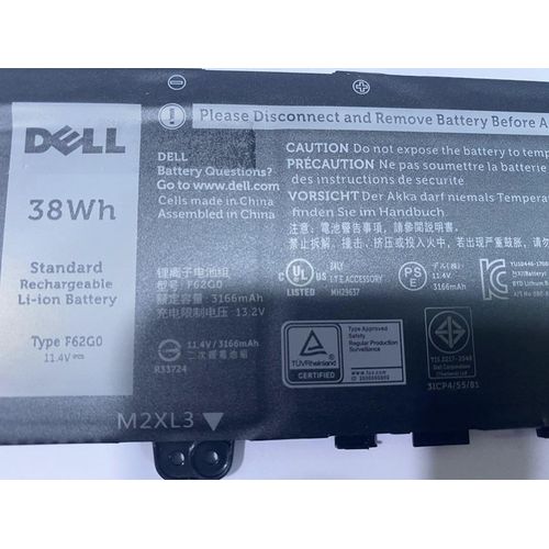 DELL Inspiron 13 7000 2-in-1 7373 7370 7380 7386 Vostro 5370 Laptop battery F62G0 F62GO RPJC3 39DY5