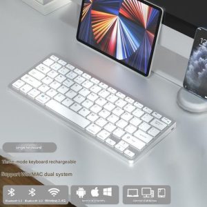 Portable Laptop/Desktop External Keyboard For Desktop, Wireless Keyboard Ergonomic Bluetooth Keyboard For Laptop Keyboards Mechanical Keyboard Wireless Mini Keyboards Rechargeable Laptop Keyboard For Windows/IOS Systems