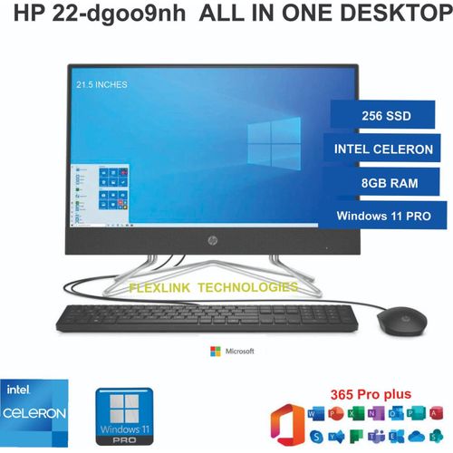 Hp 22-dg009nh All-in-One Desktop ? Intel celeron N100, 8GB RAM, 256GB SSD, 21.5″ FHD Display