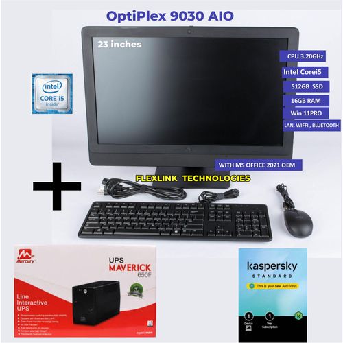 DELL  OptiPlex 9030 AIO Core i5 16GB RAM 512GB SSD Win 11 Pro + FREE UPS + Office + Antivirus
