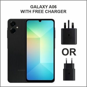 Samsung Galaxy A06 4GB RAM + 128GB ROM BLACK (Plus Free Adapter)
