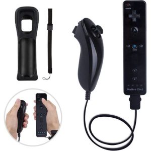 Wii Remote Controllers For Wii and Wii U with Built in Motion Plus and Nunchunk