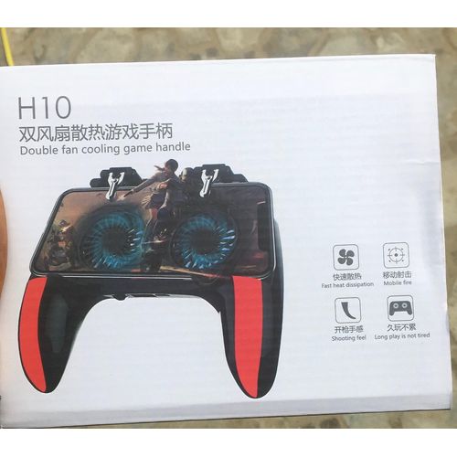 Phone cooler with power bank-H10-double fan cooler Gaming handle for mobile phone