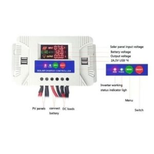 Solar Charge Controller Pwm 12v 24v 36v 48v Dc Auto 30a