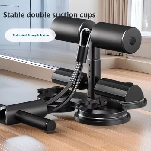 Adjustable Sit-Up Assistant with Double Suction Cups ? Home Gym Abdominal Strength Trainer