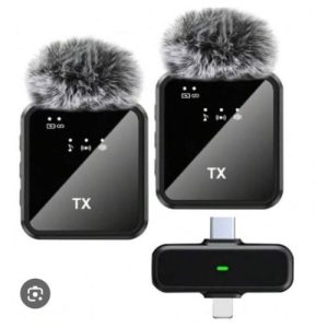 F5-2 Wireless Microphone Dual Lavalier Mic For iPhone & Type-c Devices