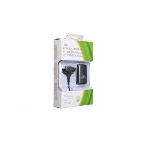 Play And Charge Kit For Xbox 360 Wireless Controller-BATTERY & CHARGER--BLACK