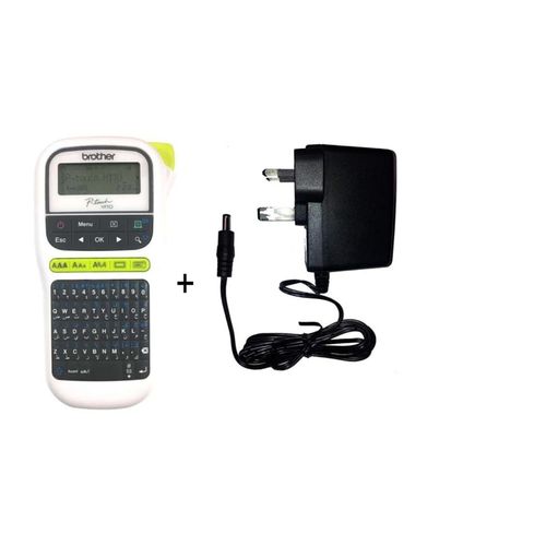 Brother PT H110 Label Maker Printer Plus Adapter