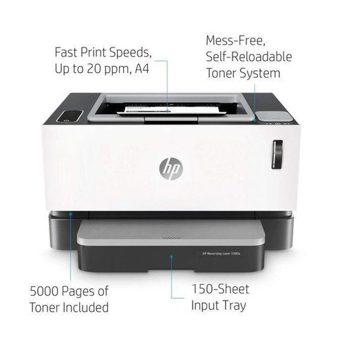 Hp Neverstop 1000a Laser Single-Function Printer Self Reloadable with 5X Inbox Yield